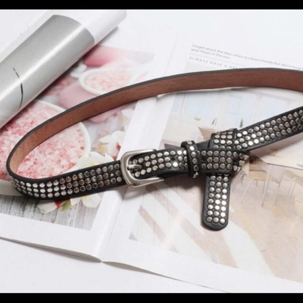 Black Studded Fanny Pack Waist Bag - Picture 7 of 8